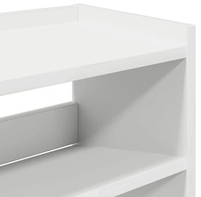 fehér szerelt fa cipőtároló szekrény 80x25x62 cm