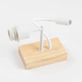 Brilagi - LED Flex. lámpa BOBO WOOD 1xE27/25W/230V + LED/3W tölgy/fehér/állatmintás