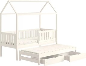 Nemos egyszintes gyerekágy, kihúzható - fehér / 90x200