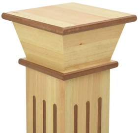 klasszikus faszínű MDF szögletes oszlop virágállvány 17x17x66cm