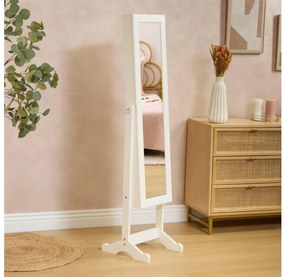 Atmosphera - álló tükör ékszertartóval KRISTIN 146,8x37 cm fehér