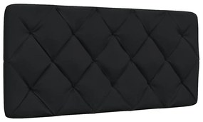 fekete szövet ágy matraccal 100x200 cm