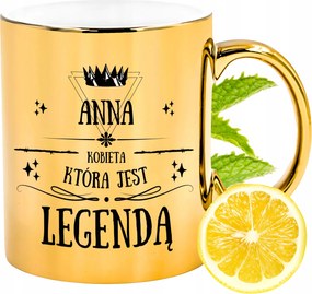 Prémium Arany Csillogó Bögre Anna Ajándék Nyomtatott Fotóval