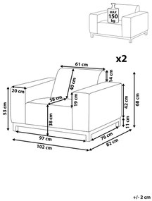Kerti fotel szett 2 db. RAVIOL (bézs + fekete). 1026940