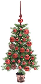 Karácsonyfa 150 LED-del állvánnyal Zöld 90 cm PE