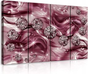 Vászonkép 120x80 moduláris absztrakt gyémántok kristályok ragyogás