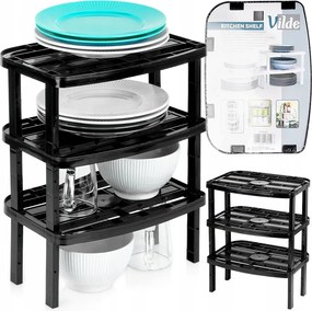 3x Konyhai polc pultra polc szekrény állvány emeletes rendszerező