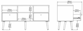 Fehér TV-állvány 117x61 cm Bodo – Tvilum