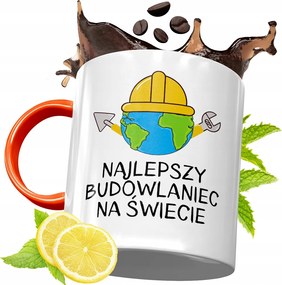 Narancssárga Bögre Építő Szakember Barkácsolónak, fényképes nyomattal