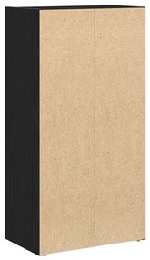 Könyvespolc fekete tölgy 40x24x77 cm Gépesített fa