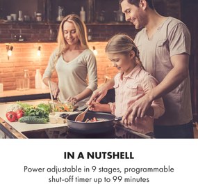 Klarstein Delicatessa 3, indukciós főzőlap, 5800 W, 3 zóna, üvegkerámia, fekete