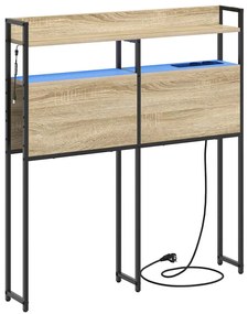 Fejtámla LED -es lámpákkal sonoma tölgy 100 cm Faanyag