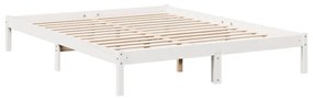 fehér tömör fenyő extra hosszú ágykeret matrac nélkül 160x210cm
