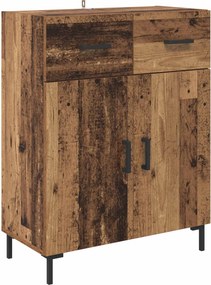 vidaXL Magasfiú Falra szerelhető Öreg fa 69,5 x 34 x 180 cm Faanyag