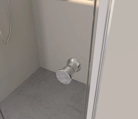 Erga Berlin, zuhanykabin összecsukható ajtóval 120 (ajtó) x 110 (fal) x 195 cm, 6mm átlátszó üveg, króm profil, ERG-V02-BERLIN-D120G110-CL-CR