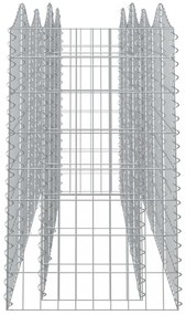 íves horganyzott vas gabion magaságyás 200x50x100 cm