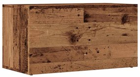 LP antik fa színű szerelt fa tárolódoboz 69,5 x 34 x 36 cm