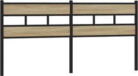 vidaXL sonoma tölgy színű szerelt fa és vas csere fejtámla 180 cm