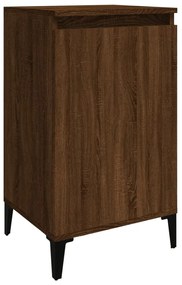 2 db barna tölgyszínű szerelt fa éjjeliszekrény 40x35x70 cm