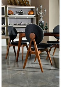Touch Anthracite and Walnut étkezőszék, 2 db