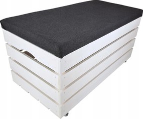 Puff Kerekekkel Láda Tároló Láda Fa