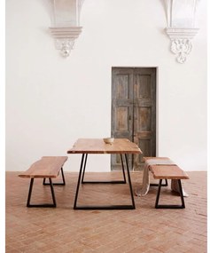 Étkezőasztal akácfa asztallappal 97,5x200 cm Alaia – Kave Home