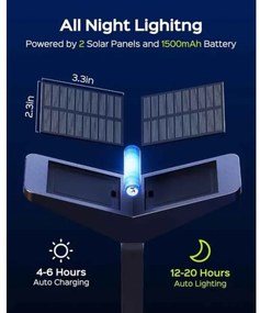 Immax 08518L - SUN BUTTERFLY LED napelemes lámpa 1,5 W/3,7 V 3000/6000 K IP65 1500 mAh