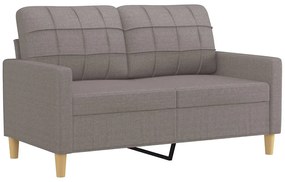 vidaXL kétszemélyes fekete szövetkanapé 120 cm