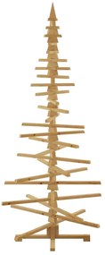 Fából készült Karácsonyfa állvánnyal Barna 210 cm Tömör fenyőfa