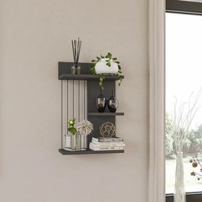 Kinik fali polc, antracit, 40 cm