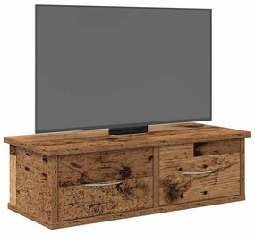 antik fa színű szerelt fa faliszekrény 60x26x18,5 cm