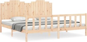 vidaXL tömör fenyőfa ágy matrac nélkül 200 x 200 cm