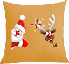Párna párnahuzat Mikulás Rénszarvas Karácsony Ajándék