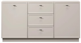 Lorini komód 150 cm - kasmír / fekete T-bar fogantyúk