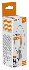 Filament Candle átlátszó búrás fényforrások