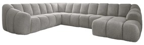 Világosszürke sarokkanapé (bal oldali-U alakú) Shell – Miuform