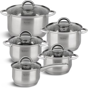 Acél Edények Edénykészlet 10 db-os Edenberg 4005 fedő