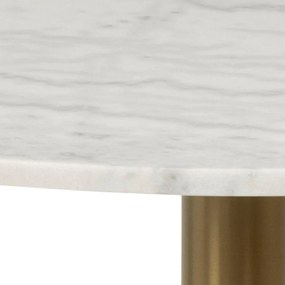Corby márvány étkezőasztal fehér-arany 80 cm