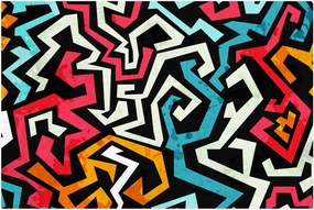 Grafikus absztrakciós kép (90x60 cm)
