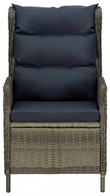 9 részes barna polyrattan kültéri étkezőgarnitúra párnákkal
