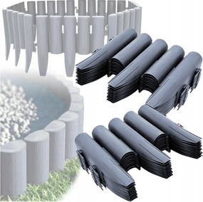 Kerti Rózsafa Gyepszegély Műanyag Kerítés 280x24CM Szett 2x