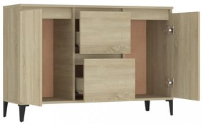 sonoma tölgy színű szerelt fa tálalószekrény 102 x 35 x 70 cm