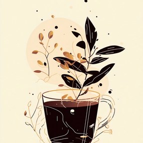 Poszter 50x50cm Őszi virágtartó