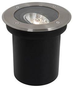 Modern kültéri talajszpotlámpa acél AR70 állítható IP65 - Delux