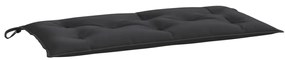 2 db fekete oxford szövet kerti padpárna 100 x 50 x 7 cm