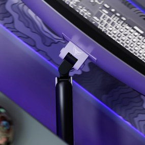49" monitor tartó, szürke/fekete LED RGB X-ARM
