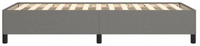 sötétszürke szövet ágykeret matrac nélkül 100x200 cm