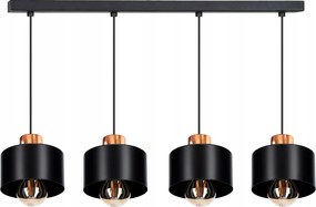 Csillár mennyezeti függőlámpa Loft 4 fekete réz lámpa asztal lámpa