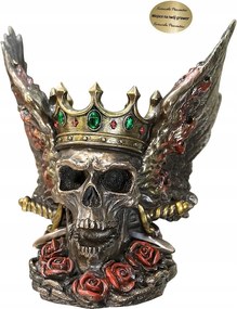 Sötét Uralkodó Szárnyas Uralkodó Király Koponya Hangulat Horror Fantasy