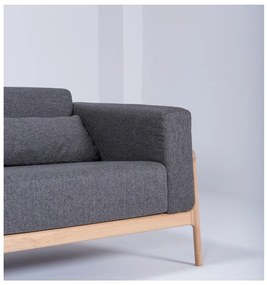 Fawn Plus sötétszürke kanapé tölgyfából, 240 cm - Gazzda